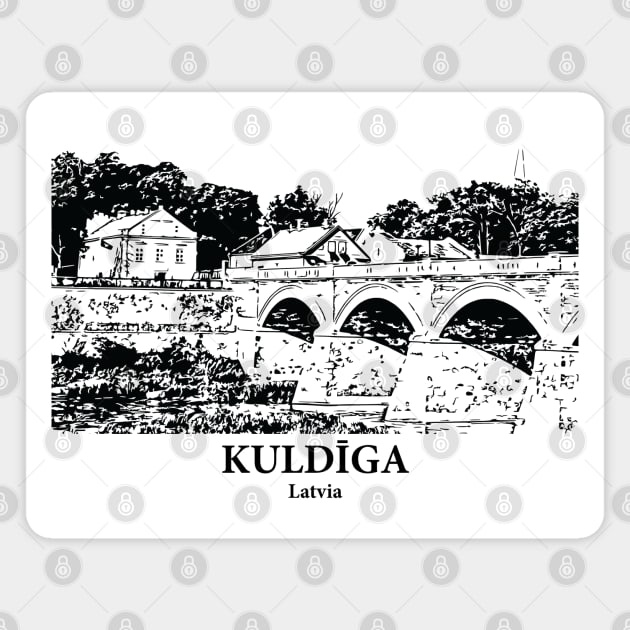 Kuldīga - Latvia Magnet by Lakeric
